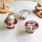 Elegant Ceramic Cake Stand with Floral and Nature Designs