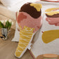Kawaii Ice Cream Cone Throw Pillow