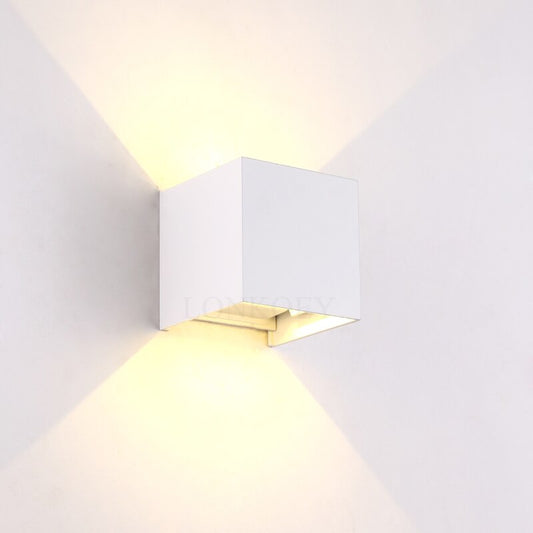 White Modern Cube Wall Lamp