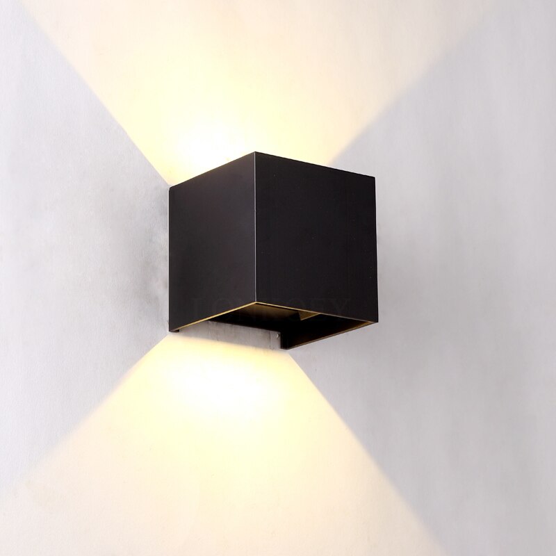Black Modern Cube Wall Lamp