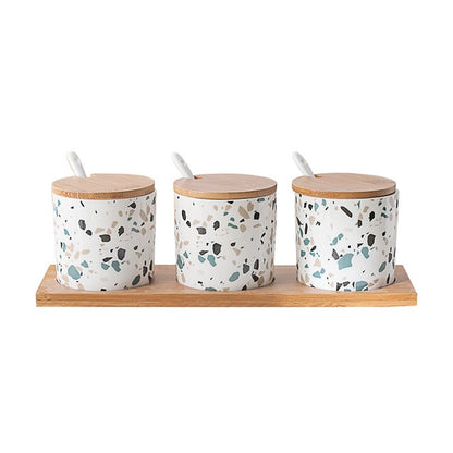 Terrazzo 3 Piece Canister Set