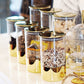 Glass Luxe Golden Spice Jars