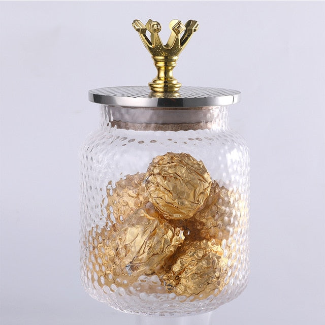 Medium Lavish Gold Accented Jar