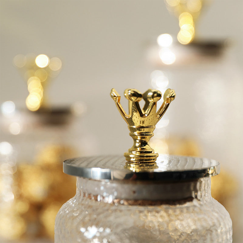 Crown Lavish Gold Accented Jar