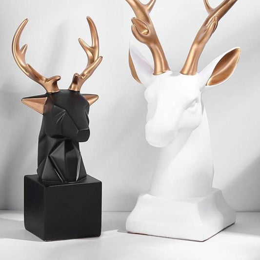 Modern Deer Head Sculpture