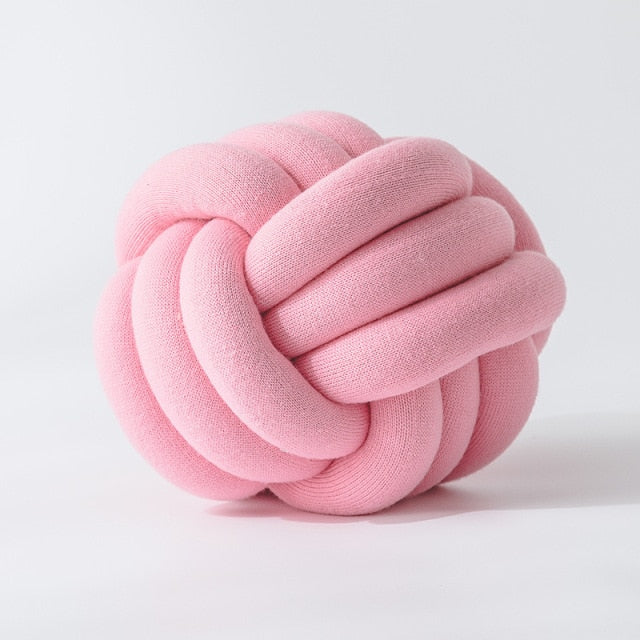 Pink Nautical Minimalist Knot Pillow