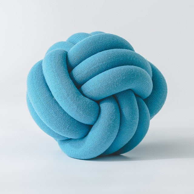 Blue Nautical Minimalist Knot Pillow