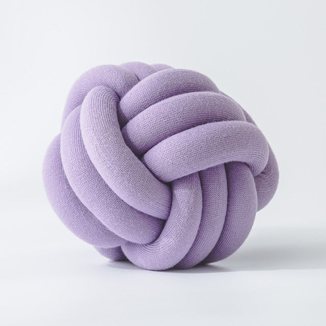 Purple Nautical Minimalist Knot Pillow