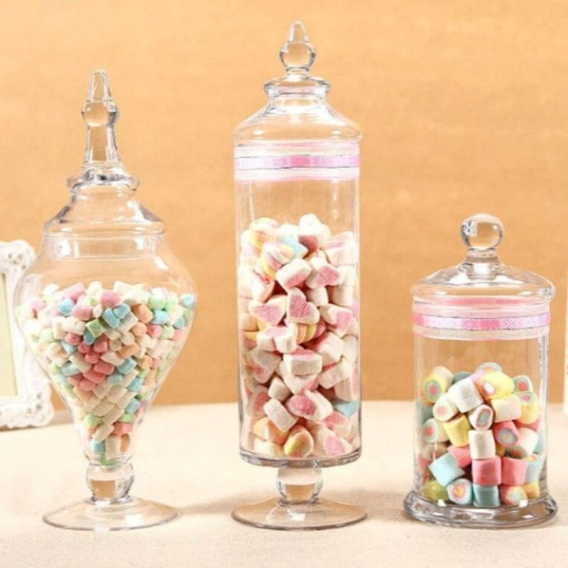 Elegant Glass Candy Jar