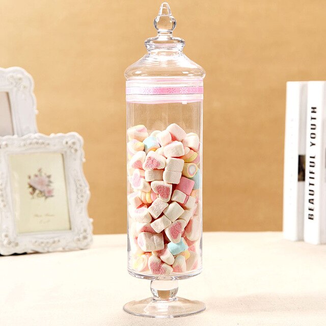 Large Elegant Glass Candy Jar