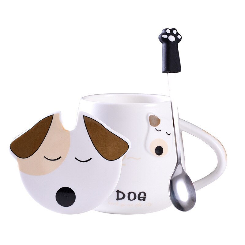 Cute Sleeping Dog Mug Set