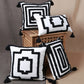 Moroccan Black & White Tufted Cushion