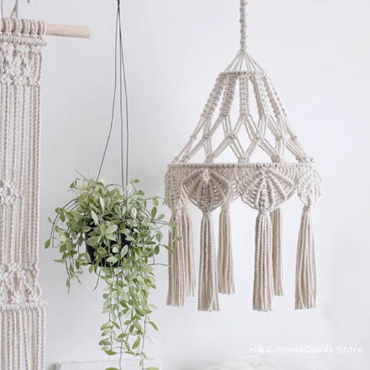 Macrame with Tassel Lampshade