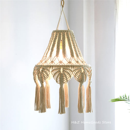 Macrame with Tassel Lampshade
