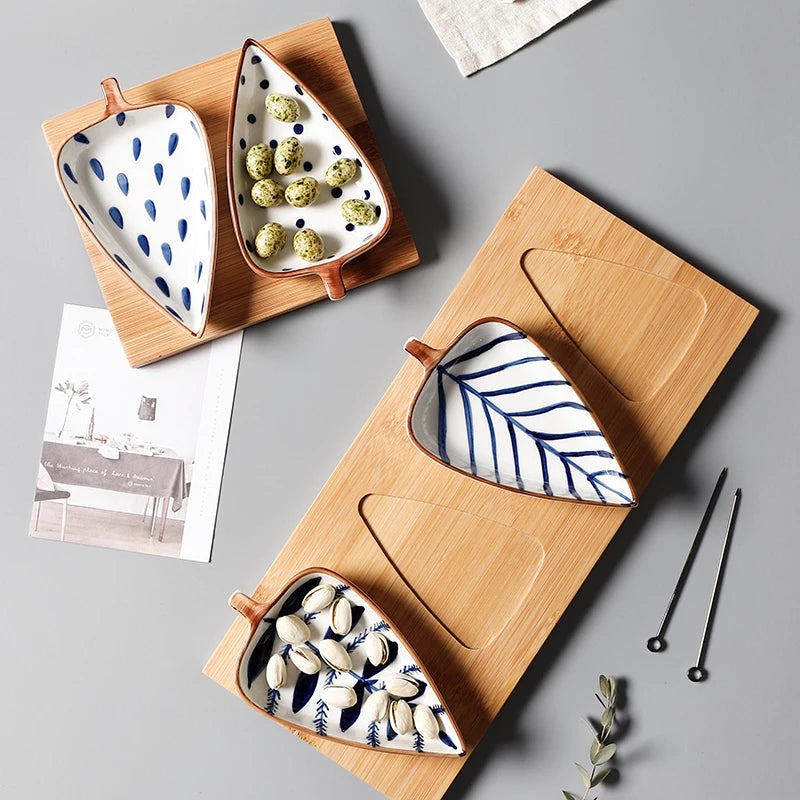 Leaf Shaped Multipurpose Appetizers Tray