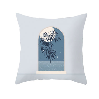 Modern Abstract Light Blue Aesthetic Throw Pillows