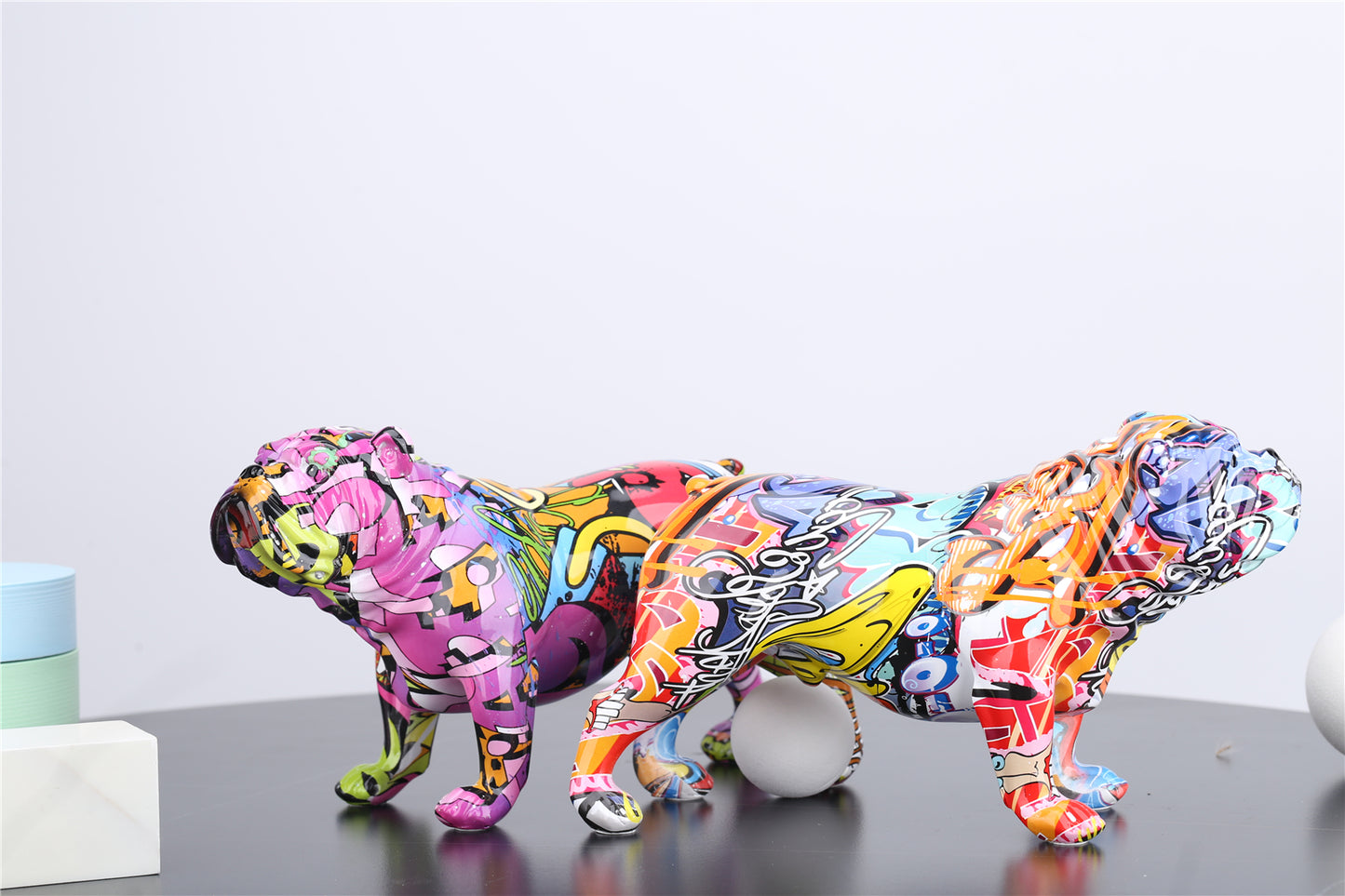 Mosaic Bulldog Décor Figurine