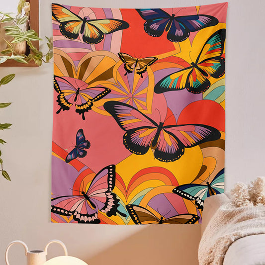 Retro Aesthetic Butterfly Tapestry