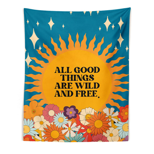 all good things are wild & free tapestry default title