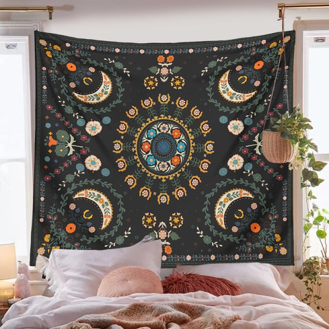 Hippie Flower Tapestry