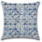 Linen Chinese Blue & White Print Throw Pillow