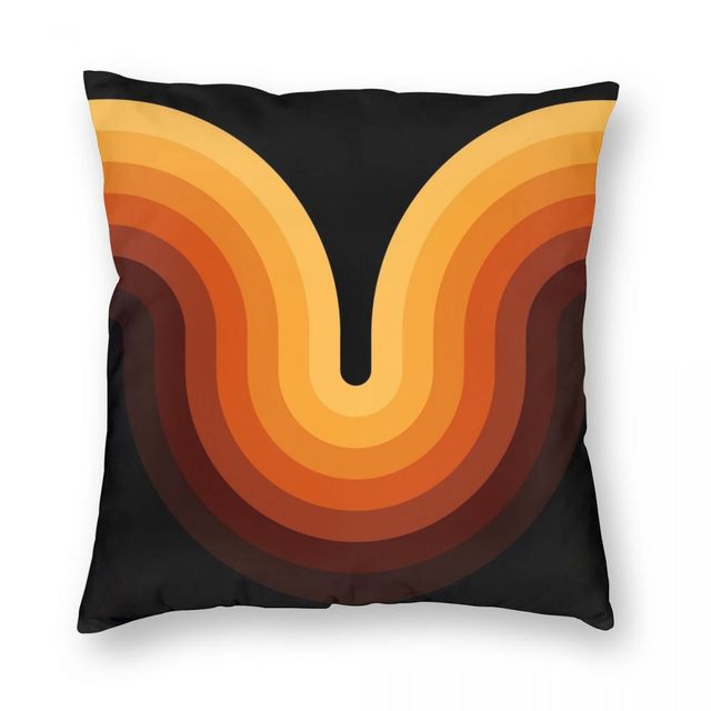 Retro Wave Double-Sided Throw Pillow