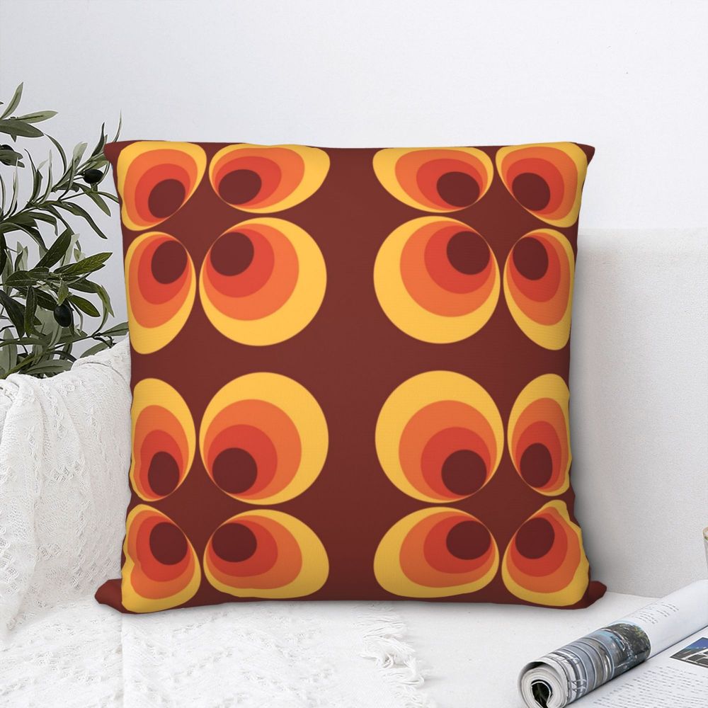 Retro Flower Double-Sided Throw Pillow
