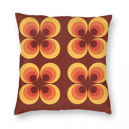 Retro Flower Double-Sided Throw Pillow