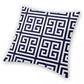 Greek Key Navy Blue And White Throw Pillow