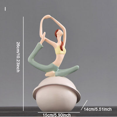Yoga Girl Sculpture Desk Decoration